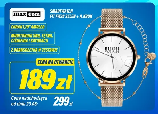 Smartwatch MaxCom Fit FW28 Selen + A.Kruk promocja w RTV EURO AGD