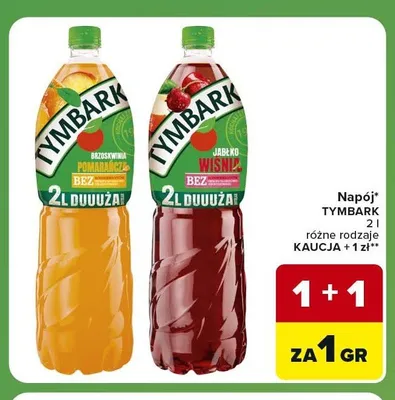 Napój Tymbark brzoskwinia pomarańcza promocja w Carrefour Express