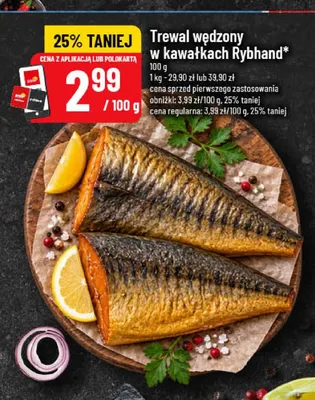 Trewal wędzony w kawałkach Rybhand promocja w POLOmarket