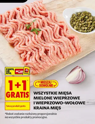 Mięsa mielone wieprzowe i wieprzowo-wołowe Kraina Mięs promocja w Biedronka