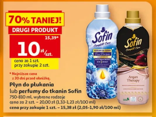 Płyn do płukania pleasure SOFIN COMPLETE CARE promocja w Auchan