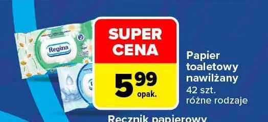 Papier toaletowy nawilżany Regina promocja w Carrefour