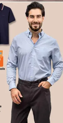 Koszula męska Tissaia Basics promocja w Leclerc