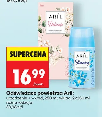 Odświeżacz powietrza Aril urządzenie + wkład promocja w Biedronka