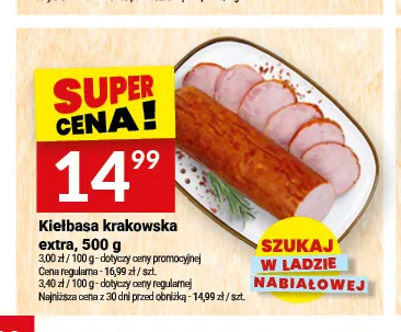 Kiełbasa krakowska extra promocja w Twój Market