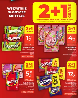 Słodycze Skittles promocja w Dealz