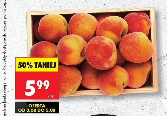 Brzoskwinie promocja w Biedronka