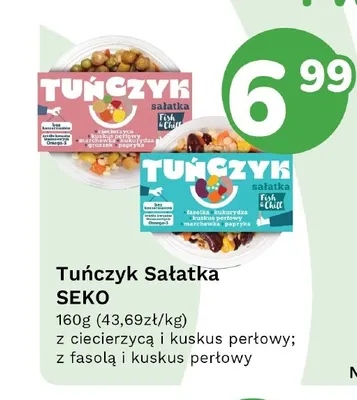 Tuńczyk sałatka z ciecierzycą i kuskus perłowy Seko promocja w Limonka