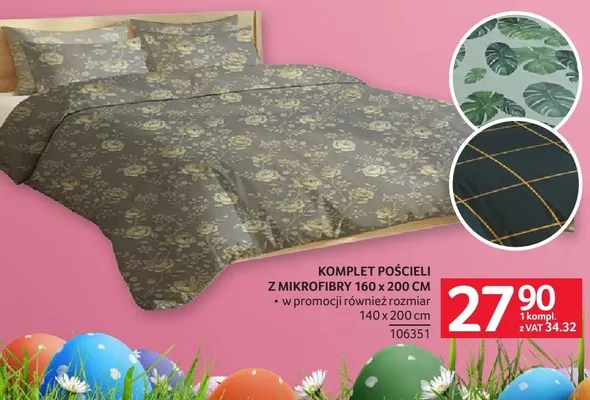 Komplet pościeli z mikrofibry 160 x 200 cm promocja w Selgros
