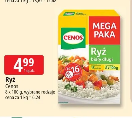 Ryż biały długi Cenos 8-pak promocja w Leclerc