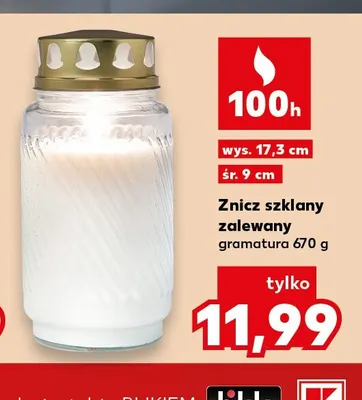 Znicz zalewany 30h promocja w Kaufland