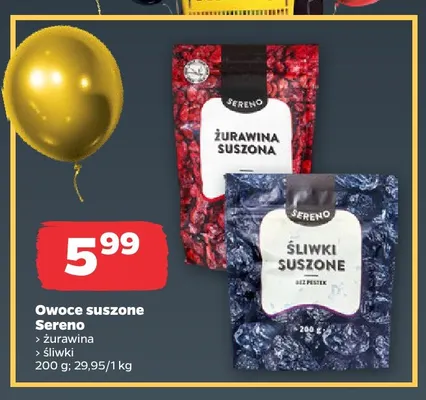 Owoce suszone Sereno żurawina promocja w Netto