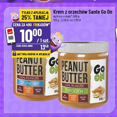 Krem z orzechów crunchy Sante Go On promocja w POLOmarket