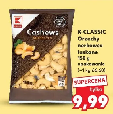 Orzechy nerkowca łuskane promocja w Kaufland