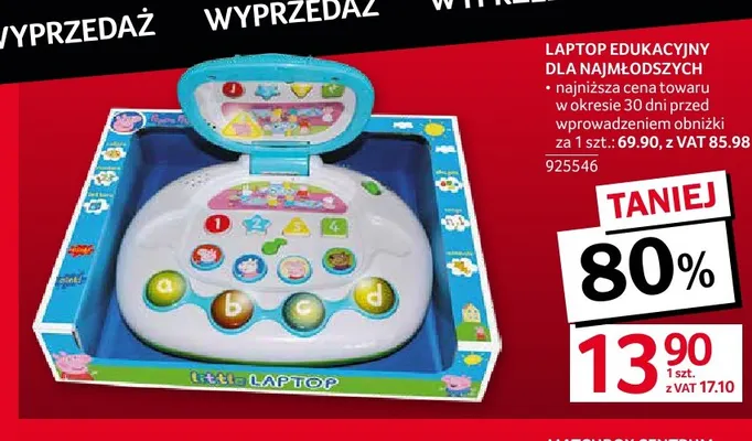 Laptop edukacyjny dla najmłodszych promocja w Selgros