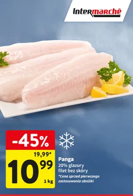 Panga 20% glazury filet bez skóry promocja w Intermarche