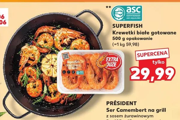 Krewetki białe gotowane Superfish promocja w Kaufland