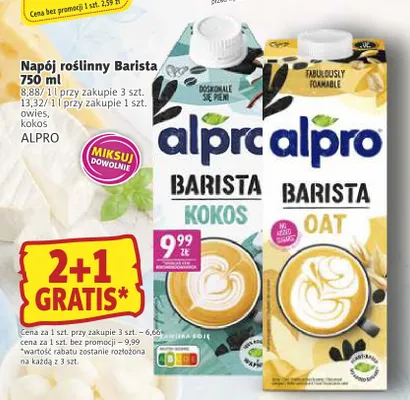 Napój roślinny Barista kokosowy Alpro promocja w Prim Market