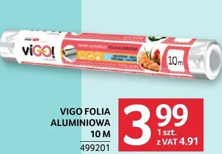 Folia aluminiowa Vigo 10 m promocja w Selgros