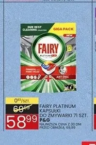 Kapsułki do zmywarki Fairy Platinum promocja w Wafelek