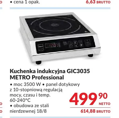 Kuchenka indukcyjna Metro Professional GIC3035 promocja w Makro