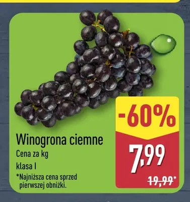 Winogrona ciemne promocja w Aldi