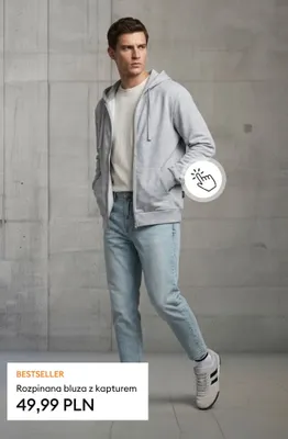 Rozpinana bluza z kapturem Sinsay promocja w Sinsay