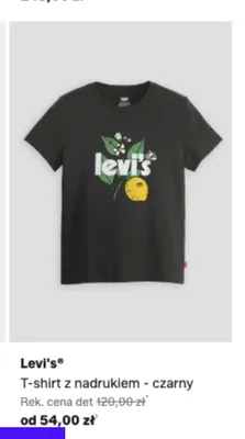 T-shirt z nadrukiem czarny Levi's promocja w Lounge by Zalando