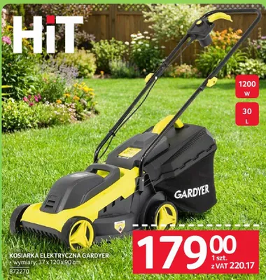 Kosiarka elektryczna Gardyer 37x120x90cm promocja w Selgros