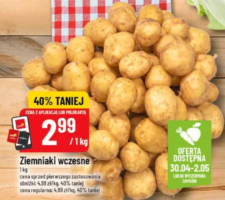 Ziemniaki wczesne promocja w POLOmarket