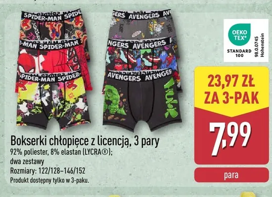 Bokserki chłopięce z licencją 3-pak promocja w Aldi