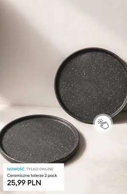 Talerze ceramiczne 2-pak promocja w Sinsay