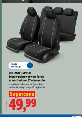 Zestaw pokrowców na fotele samochodowe ULTIMATE SPEED promocja w Lidl