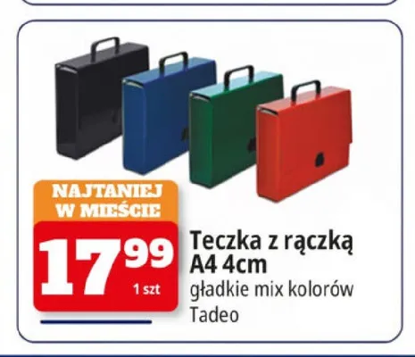 Teczka z rączką A4 4 cm Tadeo promocja w Leclerc