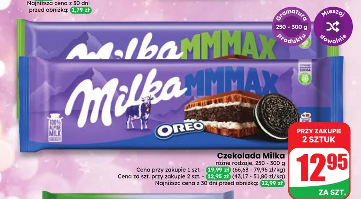 Czekolada Milka MMMAX promocja w Dino