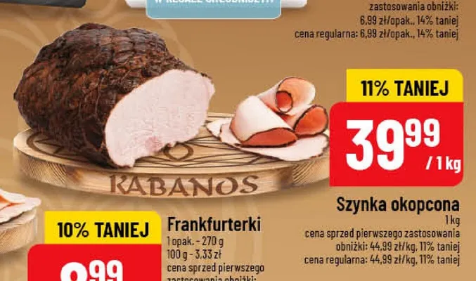 Szynka okopcona Kabanos promocja w POLOmarket