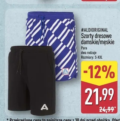Szorty dresowe damskie/męskie ALDIoriginal promocja w Aldi