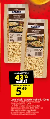 Lane kluski szpecle Goliard promocja w Twój Market