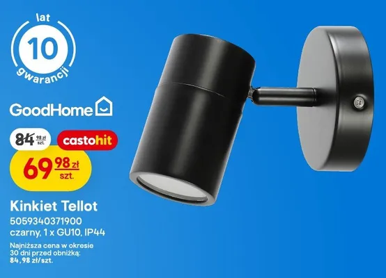 Kinkiet GoodHome Tellot promocja w Castorama
