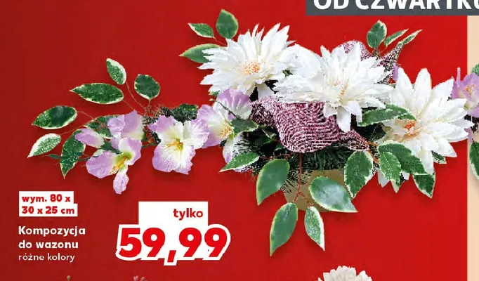 Kompozycja do wazonu 80x30x25 cm promocja w Kaufland