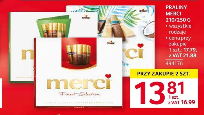Praliny Merci promocja w Selgros