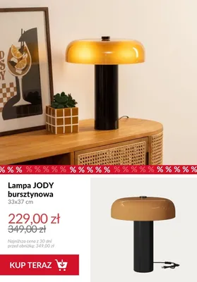 Lampa Jody bursztynowa promocja w Homla