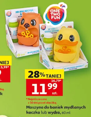 Maszyna do baniek mydlanych wydra One Two Fun promocja w Auchan