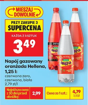 Napój gazowany oranżada Hellena promocja w Biedronka