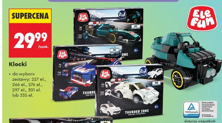 Klocki Elefun 227 elementów promocja w Biedronka