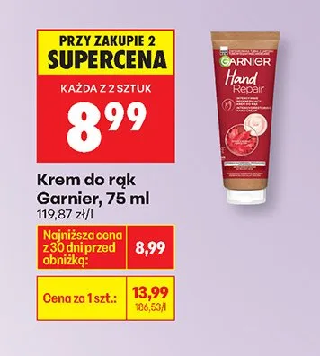 Krem do rąk Garnier Hand Repair promocja w Biedronka