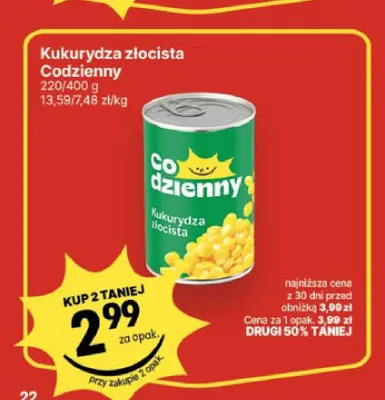 Kukurydza złocista Codzienny promocja w Delikatesy Centrum