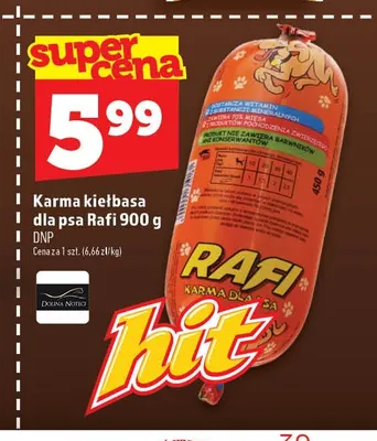 Karma kiełbasa dla psa Rafi promocja w TOPAZ