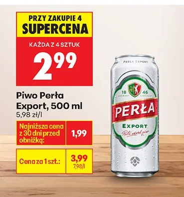 Piwo Perła Export promocja w Biedronka