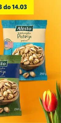 Pistacje kalifornijskie prażone bez soli 2+1 GRATIS promocja w Lidl